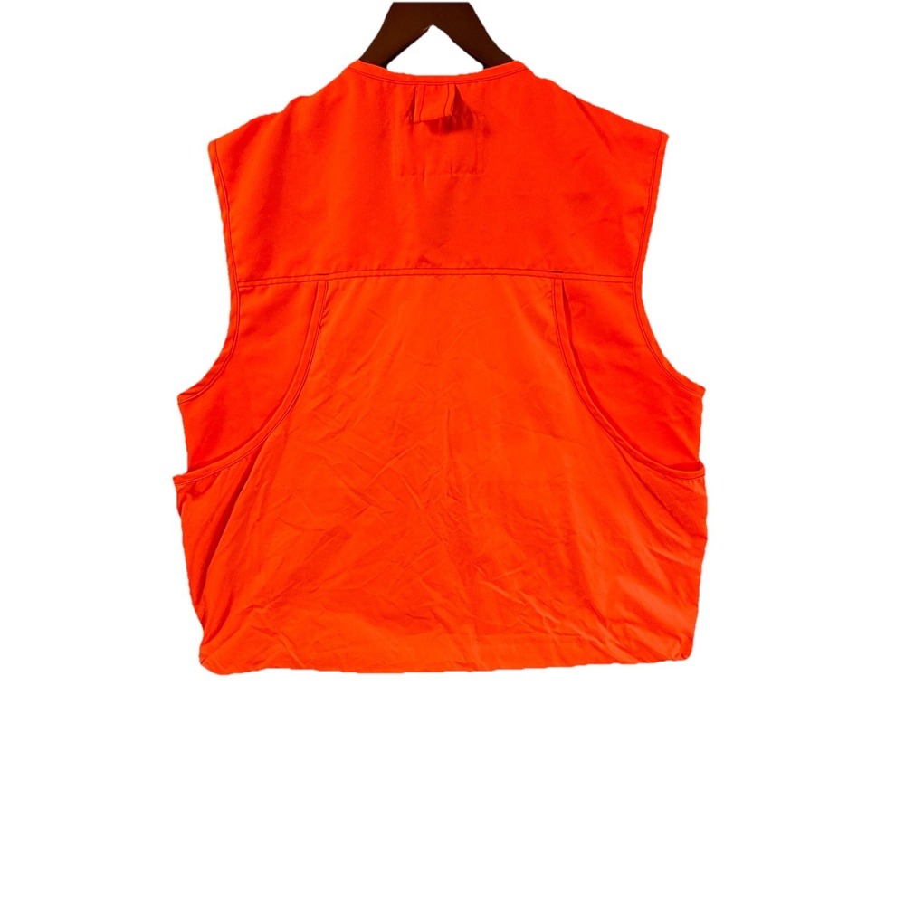 Gamehide Hunting Vest Adult Large Blaze Orange Shell Holder Zip Front Men - Picture 4 of 14